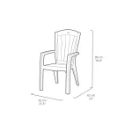 SANTORINI KARTÁMASZOS MŰANYAG KERTI SZÉK - Image 3