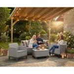 SCANDI FORMA 5 SZEMÉLYES KERTI BÚTOR SZETT  JUTE TÁROLÓS ASZTALLAL - Image 3