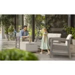 SCANDI LINEA KERTI BÚTOR SZETT JUTE TÁROLÓS ASZTALLAL - Image 2