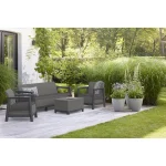 SCANDI LINEA 5 SZEMÉLYES KERTI BÚTOR SZETT JUTE TÁROLÓS ASZTALLAL - Image 2