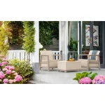 SCANDI LINEA BALKON SZETT JUTE TÁROLÓS ASZTALLAL - Image 2