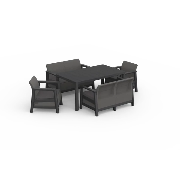 Scandi-Linea-Fiesta-CRB-GRACG-4-STD-Carbon-GreyGraphite-with-cool-grey-cus SCANDI LINEA FIESTA KERTI BÚTOR SZETT ÉTKEZŐ ASZTALLAL - Image 1