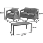 CORFU FIESTA MŰRATTAN KERTI BÚTOR SZETT ÉTKEZŐ ASZTALLAL - Image 2