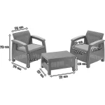 CORFU WEEKEND MŰRATTAN FOTEL KÁVÉZÓ ASZTALLAL - Image 2