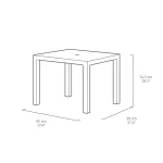 QUARTET MŰANYAG KERTI ASZTAL - Image 5