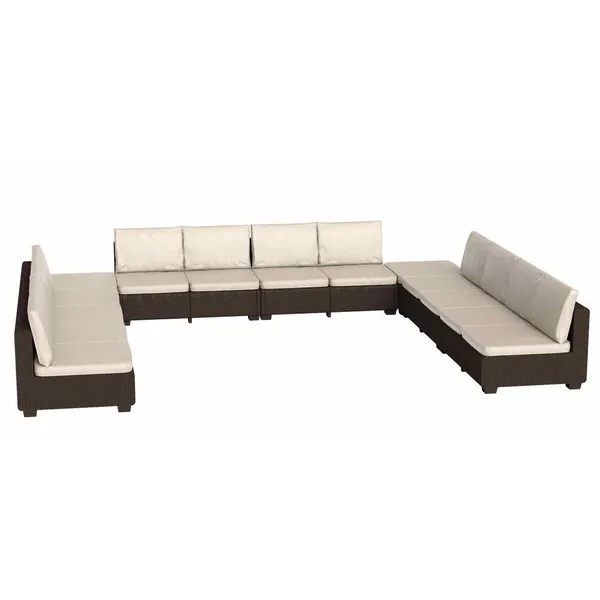 ketter-set-5-RGB ALLIBERT SAPPORO "U" ALAKÚ MŰRATTAN KERTI BÚTOR SZETT - Image 1