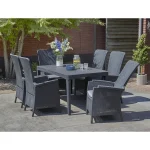 GIRONA  KlASSZIKUS RATTAN HATÁSÚ MŰRATTAN KERTI ASZTAL - Image 4