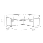 ELODIE 5 SZEMÉLYES MŰRATTAN KERTI SAROKGARNITÚRA CHICAGO ASZTALLAL - Image 6